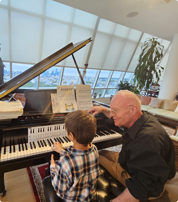 Daniel Teaching Satya Piano